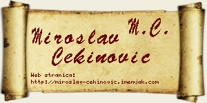 Miroslav Cekinović vizit kartica